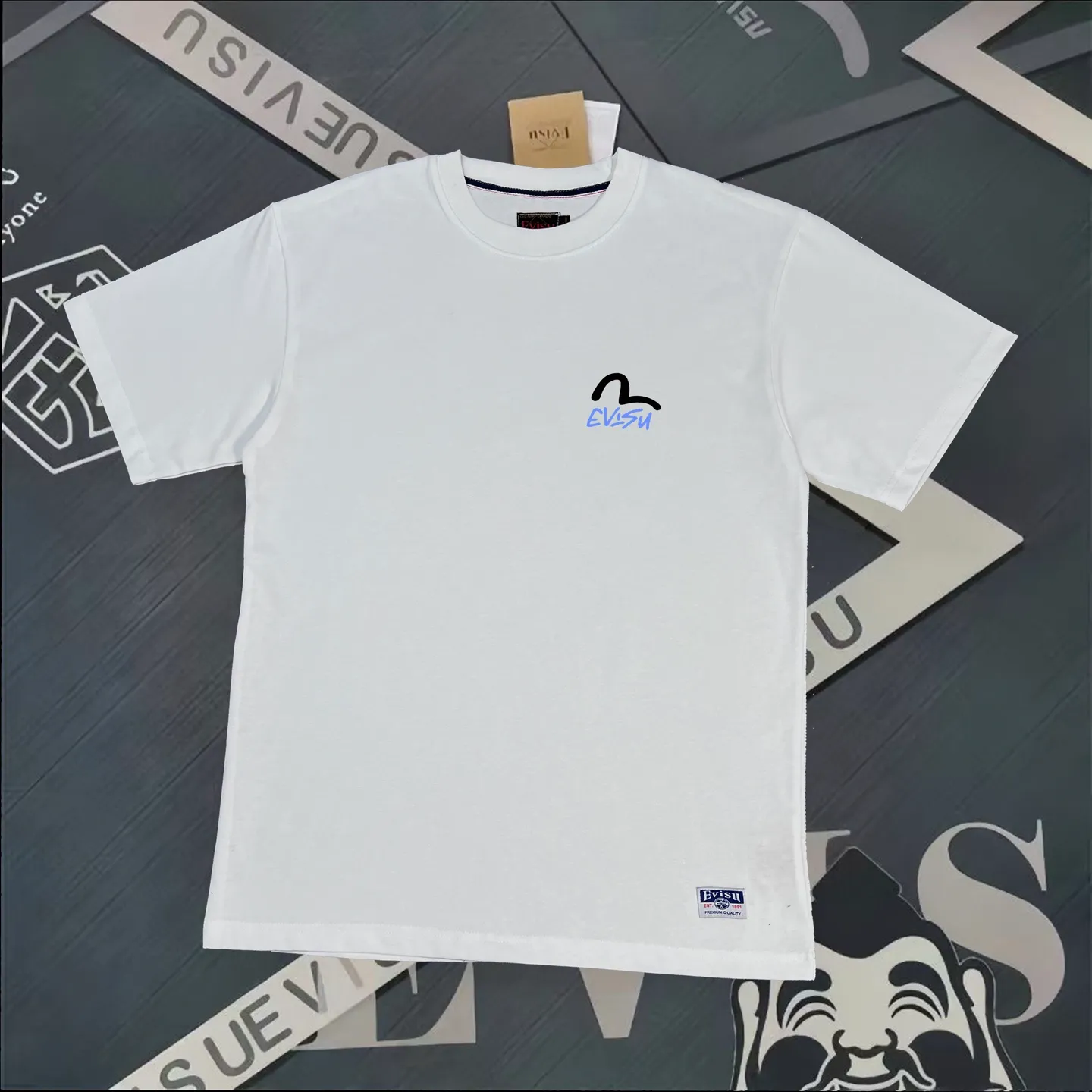 Evisu 2025New Arrival T ⚠ Quality⚠ Same Style T ，9 Black S-XXL， White S-XXL， Gray M-XXL， Red M-XXL， Red M-XXL M-XXL， Navy Blue M-XXL， Blue M-XXL， Brown M-XXL